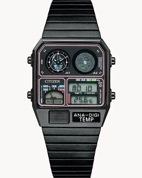 Darth Vader Black Dial Stainless Steel Bracelet JG2115-57E | CITIZEN Darth Vader Black Dial Stainless Steel Bracelet JG2115-57E | CITIZEN